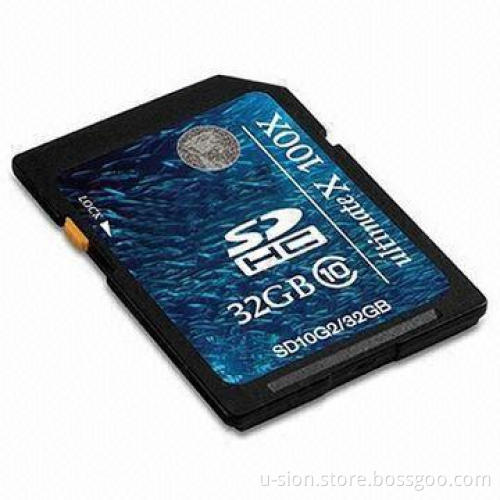 High Speed SD Card/Secure Digital Card with User-selectable Mechanical Write Protect Switch
